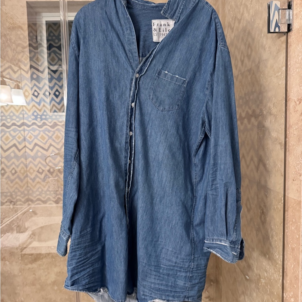 Frank & Eileen Blue Long Sleeve Dress
